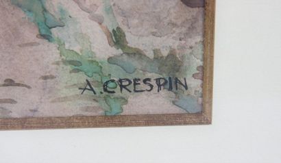 null Gouache de A. Crespin (1859-1944)

Gouache sur papier polychrome représentant...