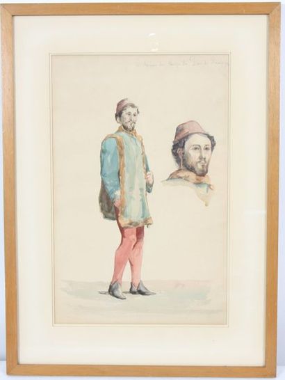 null Dessin aquarellé

Polychrome représentant un homme en costume de temps du Duc...