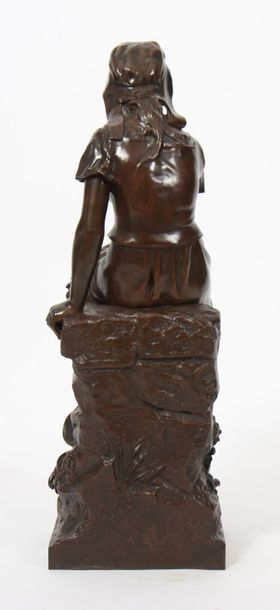 null "Jeune femme à la cruche renversée" de Eugéne-Antoine Aizelin (1821-1902)

Bronze...