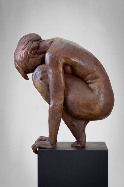 null “SERENITE” DE Christian CHARVET
Sculpture en Bronze à patine brune représentant...