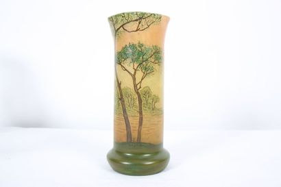 null Vase de Legras 

Vase en pâte de verre à décor de nature 

Signé "Legras"

Dimensions...