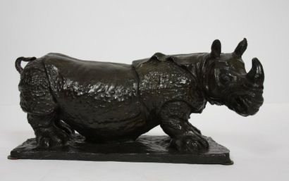 null Bronze "Rhinocéros" de Patrice CHOBRIAT (né en 1962)

Bronze à patine foncée,...