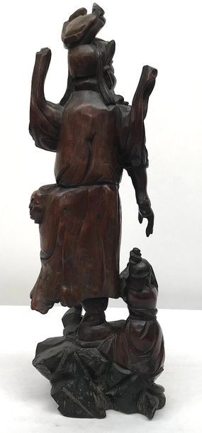 null Statut asiatique 

En bois naturel sculpté représentant un sage taoiste.

Epoque...