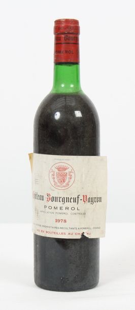 null Château Bourgneuf-Vayron

Pomerol

1978

Etiquette en partie décollée

0,75...