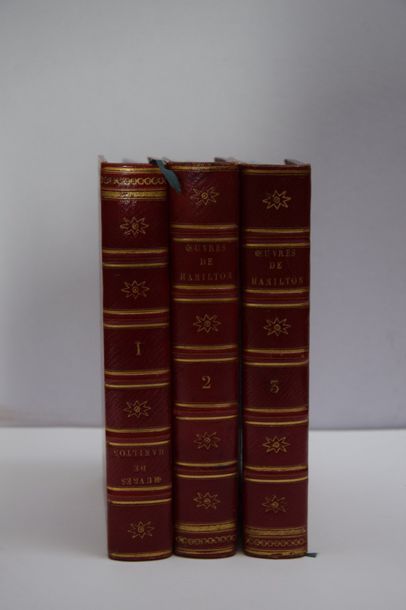 null Count Antoine HAMILTON, Paris 1812, at A-A. RENOUARD, red leather binding. 3...