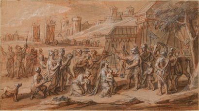 null François VERDIER (Paris, 1651 - 1730), deux scènes de la vie d'Alexandre le...