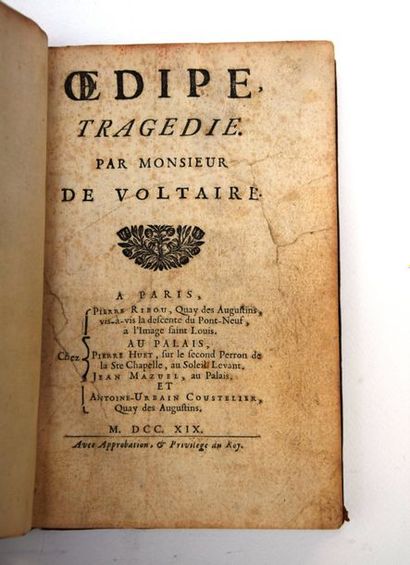 null VOLTAIRE: Tragedy Oedipus followed by Letters written by the author, containing...