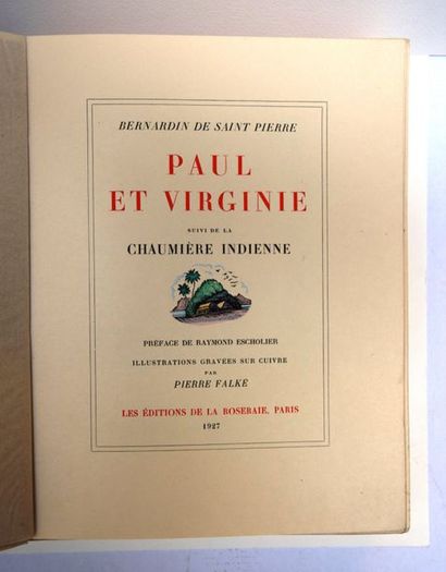null Bernardin de SAINT PIERRE, Paul et Virginie followed by La Chaumière Indienne,...