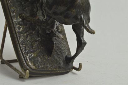 null Ferdinand PAUTROT (1832-1874), Cerf, bronze. Haut.: 18 cm.