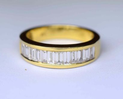 null ALLIANCE rail en or jaune sertie de diamants baguettes pour 1,60 ct env. de...