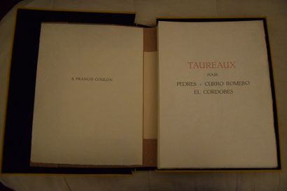 null TAUREAUX, lithographies de Jean Cocteau. Paris, Trinckvel, 1965. In-folio en...