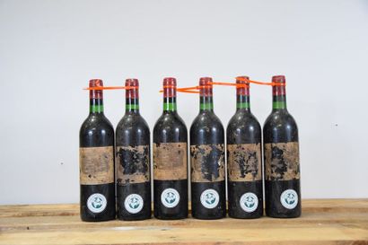 null 6 bouteilles Château LAFITE-ROTHSCHILD, 1° cru Pauillac 1980 (ea, es, 3 SM)...