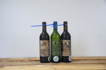 null Ensemble de 5 bouteilles : 2 bouteilles Château FIEUZAL, Pessac-Léognan 2001...