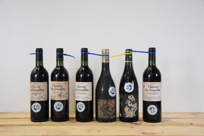 null Ensemble de 6 bouteilles : 1 bouteille CÔTES DU MARMANDAIS Elian da Ros 2001...