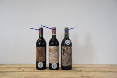 null Ensemble de 6 bouteilles : 3 bouteilles Château LA CARDONNE, Médoc 1995 ; 2...