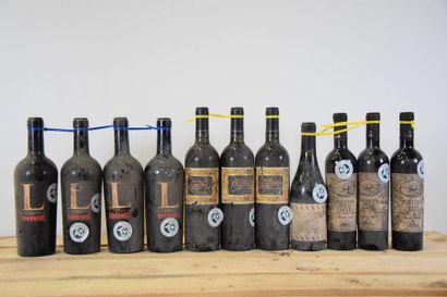 null Ensemble de 11 bouteilles : 1 demi-litre PERGOLE VECE "Classico", Le Salette...