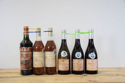 null Ensemble de 6 bouteilles : 3 bouteilles RATAFIA de BOURGOGNE, Bailly-Lapiere...