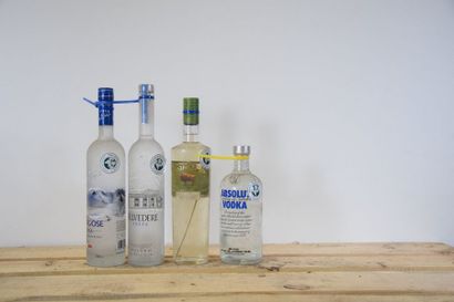 null 4 bouteilles VODKA (Belvédère, Zubrowka, Grey Goose, Absolut) 