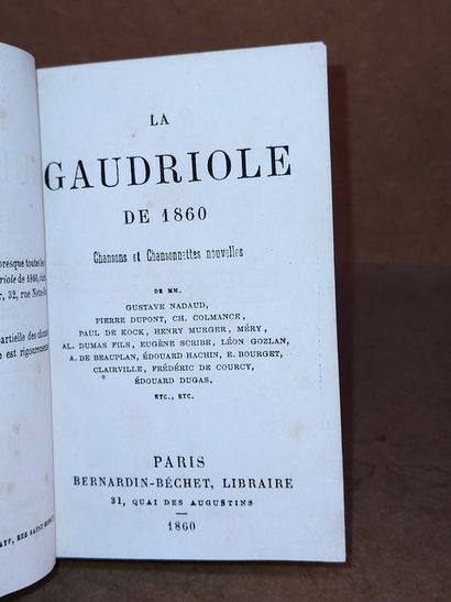 Collectif. La Gaudriole de 1860, chansons et chansonnettes nouvelles Collectif: "La...