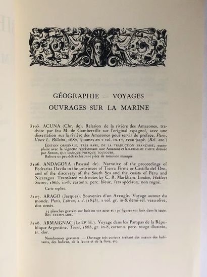 ANONYME . Bibliothèque de Feu M. CH. CHADENAT Ancien Libraire. Edité à Paris Chez...