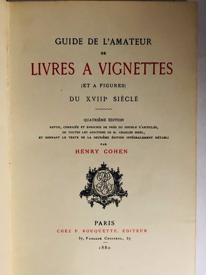 Cohen Henry Guide de l' amateur de livres à Vignettes ( et à figures ) du XVIIIe...