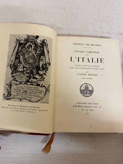 BROSSES Charles de Lettres familières sur l'Italie. Avec une introduction et des...