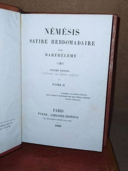Barthélemy. Némésis, satire hebdomadaire Edité à Paris, chez Furne, en 1839. Dans...