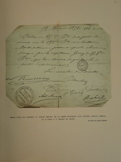 Bourgin, Georges. La Guerre de 1870-71 et La Commune Texte originaux de MM. Amédée...