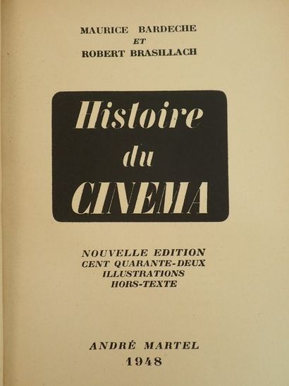 Bardèche, Maurice / Brasillach, Robert. Histoire du Cinéma. Nouvelle édition Paris,...