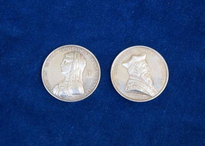 null TOULOUSE, deux médailles en argent : Académie de Législation de Toulouse 1851...