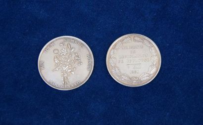 null TOULOUSE, deux médailles en argent : Académie de Législation de Toulouse 1851...
