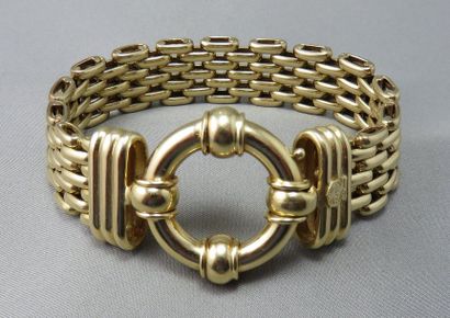 null Favero

 Bracelet 

 en or à 750°/00, ruban souple articulé, maille "grain de...