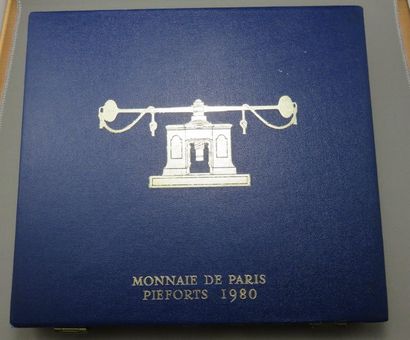 null Monnaie de Paris - Piéforts 1980

Ensemble de 10 Pièces Piéforts en argent à...