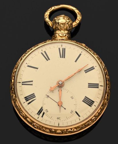 null Arnold London

 Garde Temps Chronomètre de précision de Poche

 en or 18k à...