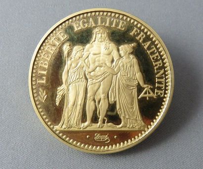 null Monnaie de Paris - Piéfort 1973 

Pièce Piéfort en or à 920°/00 de 10 Francs...