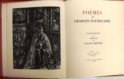 null Charles BAUDELAIRE, Poèmes, 1 vol. sous emboitement, illustrations by Louise...