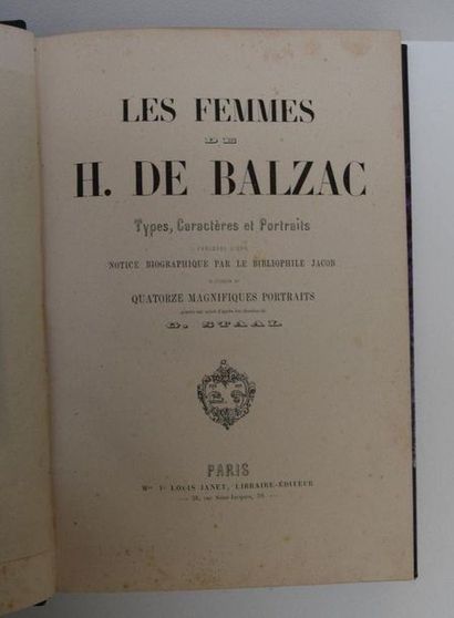 null Honoré de BALZAC, Les femmes, 1 vol. half binder with corners by Noirot, engravings...