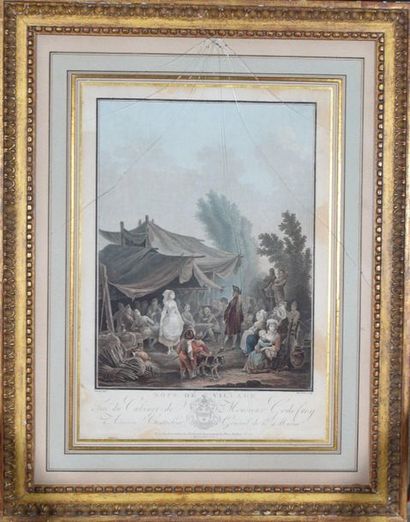 null Nicolas Antoine TAUNAY (c.1755-1830), after. Village Fair and Village Wedding,...