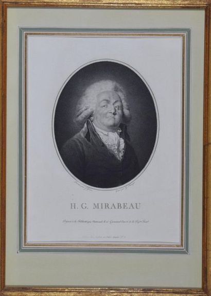 null Set including THREE ENGRAVINGS representing Mirabeau. It includes FOUR ENGRAVINGS...