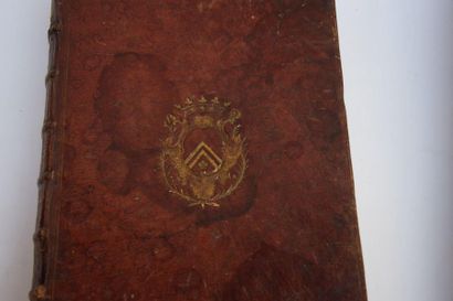 null LOT OF TWO DECORATIVE VOLUME, one in calfskin with blank pages and the other...