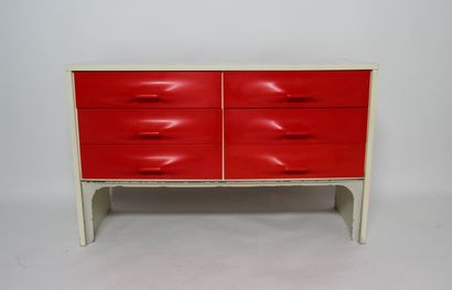 null Raymond LOEWY (1893-1986). Chest of drawers " DF 2000 " model created in 1965...