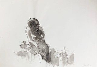 null Thierry ALONSO known as GRAVLEUR (born in 1966). 

Set of 4 drawings in ink...