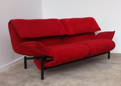 null Vico MAGISTRETTI (1920 - 2006). Two seater sofa model "VERANDA" with high back...