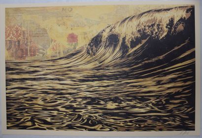 Shepard FAIREY (born 1970), Dark Wave, silkscreen...