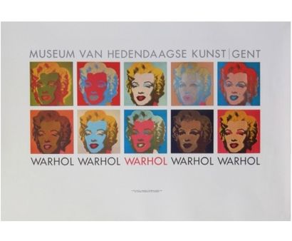 null Andy WARHOL (d'après). Affiche "Les 10 Marilyn" pour l'exposition au Museum...