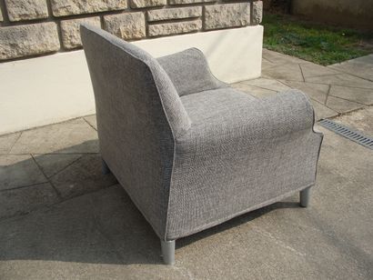 null Philippe STARCK (born in 1949). Armchair LWS (Lazy Working Sofa) in grey lacquered...