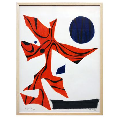 null Gustave SINGIER (1909-1984), Abstraction lyrique, lithograph dated 1966 and...