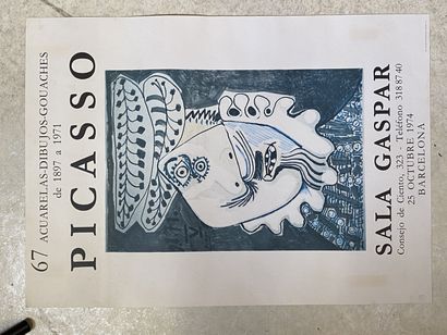 null Affiche d'exposition sur Picasso à la "Sala Gaspar" à Barcelone. Dim. : 70 x...