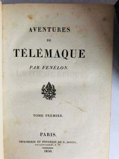 FENELON Aventures de Télémaque

Edité à Paris, chez G. Doyen en 1830.

XXXIX – 320...
