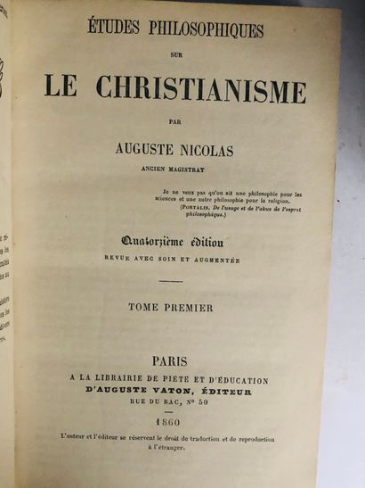 Nicolas A. Etudes sur le christianisme

Edité à Paris à la librairie de Piété et...